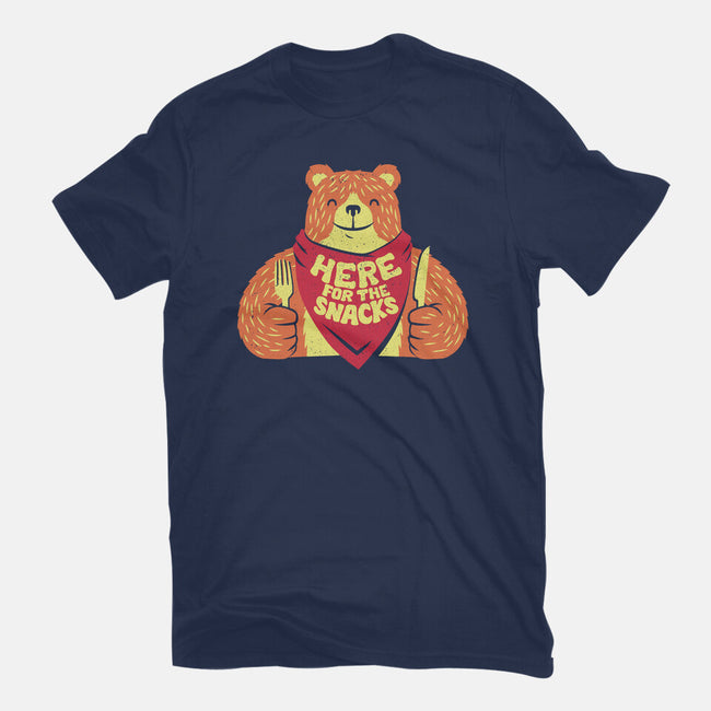 Here For The Snacks Bear-womens fitted tee-tobefonseca