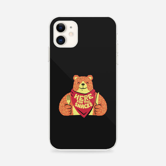 Here For The Snacks Bear-iphone snap phone case-tobefonseca