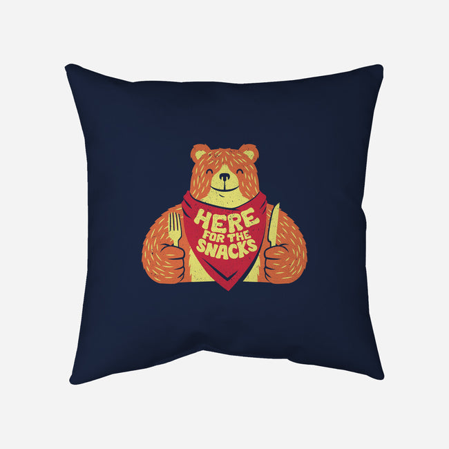 Here For The Snacks Bear-none removable cover w insert throw pillow-tobefonseca