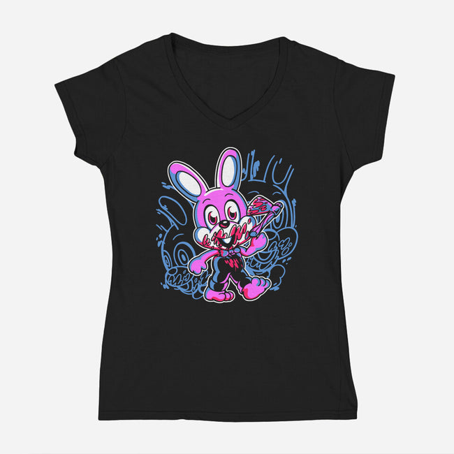 Rabbit Park-womens v-neck tee-estudiofitas