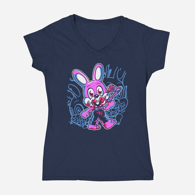 Rabbit Park-womens v-neck tee-estudiofitas
