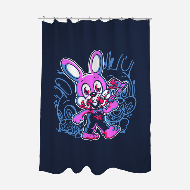 Rabbit Park-none polyester shower curtain-estudiofitas