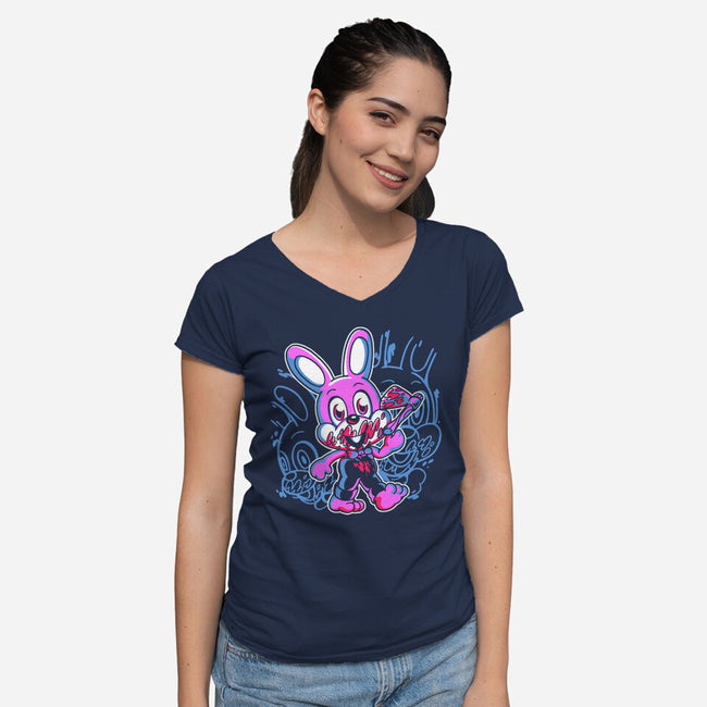 Rabbit Park-womens v-neck tee-estudiofitas