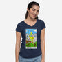 Adventure Magician-womens v-neck tee-drbutler