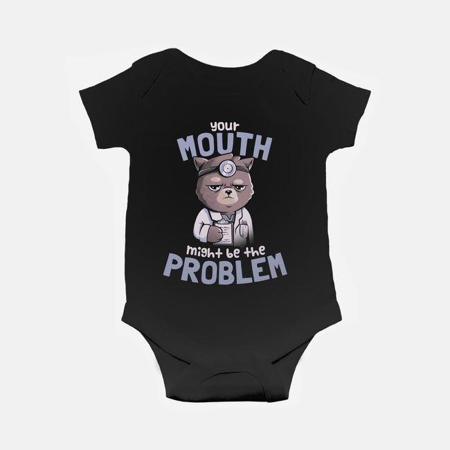 Your Mouth Might Be The Problem-baby basic onesie-eduely