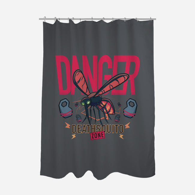 Deathsquito Zone-none polyester shower curtain-Studio Susto