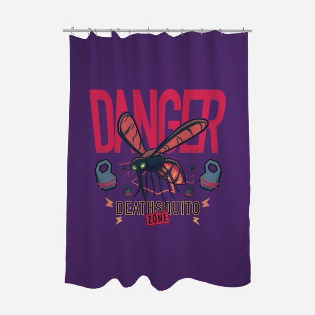 Deathsquito Zone-none polyester shower curtain-Studio Susto