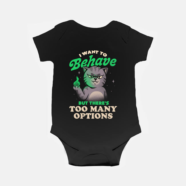 Too Many Options-baby basic onesie-eduely