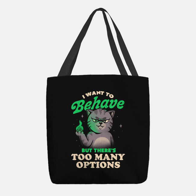 Too Many Options-none basic tote bag-eduely