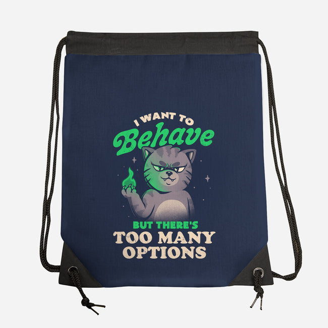 Too Many Options-none drawstring bag-eduely