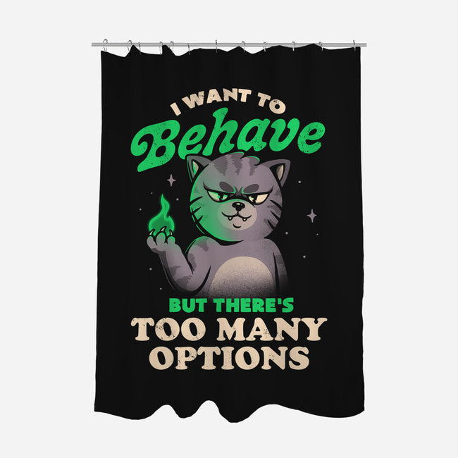 Too Many Options-none polyester shower curtain-eduely