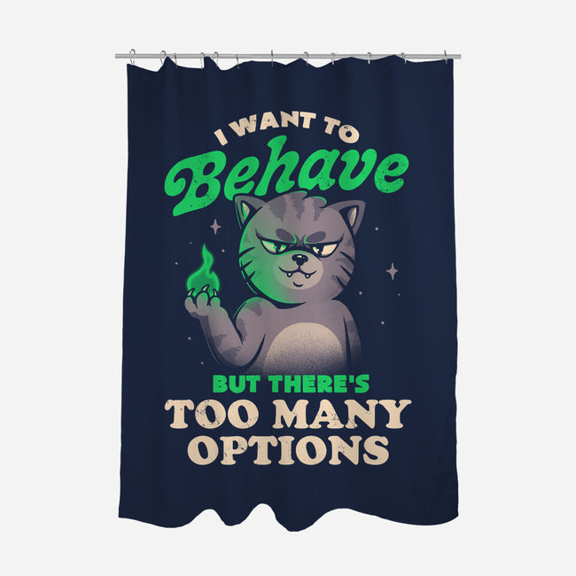 Too Many Options-none polyester shower curtain-eduely