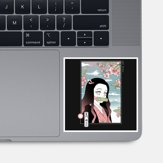 Traditional Nezuko-none glossy sticker-IKILO