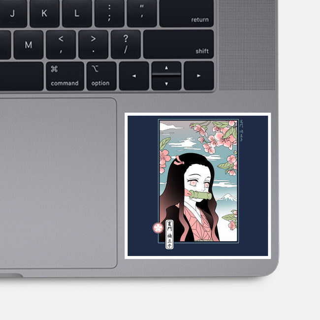 Traditional Nezuko-none glossy sticker-IKILO