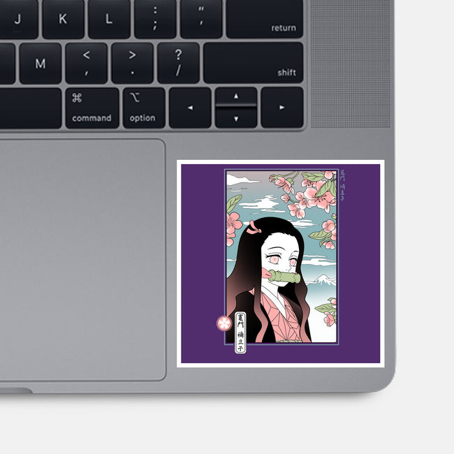 Traditional Nezuko-none glossy sticker-IKILO