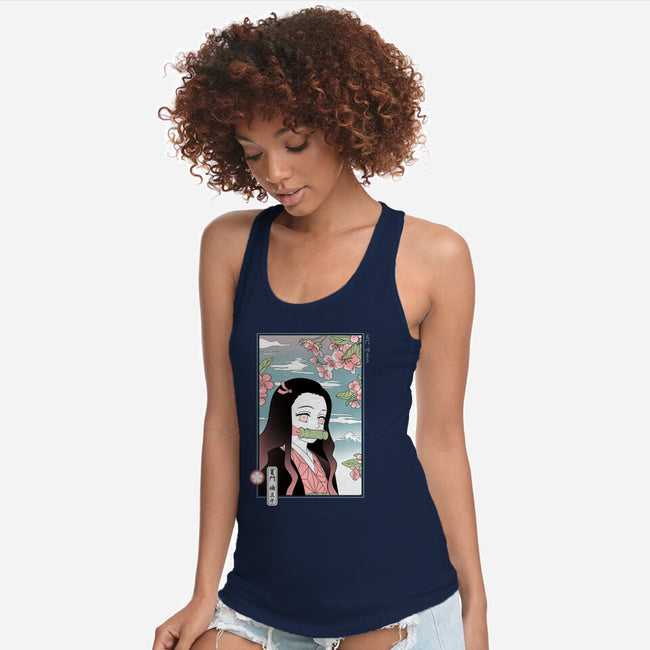 Traditional Nezuko-womens racerback tank-IKILO