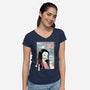 Traditional Nezuko-womens v-neck tee-IKILO