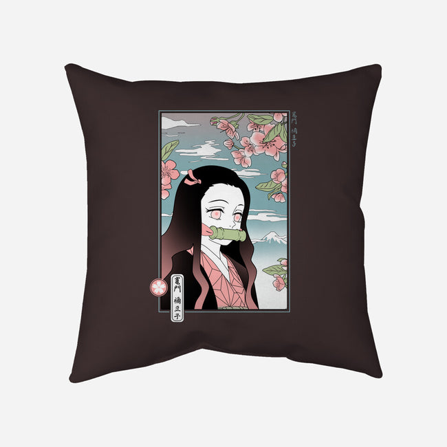 Traditional Nezuko-none removable cover w insert throw pillow-IKILO