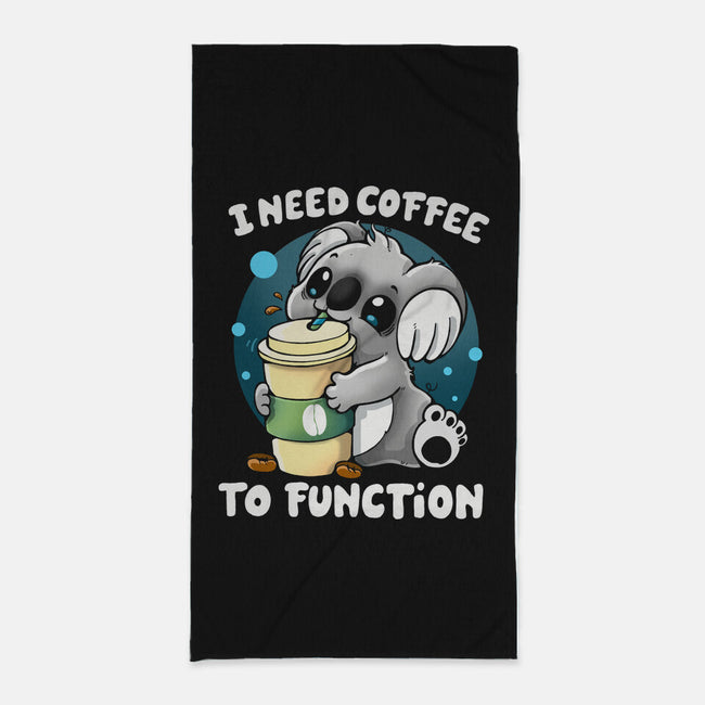 Need Coffee To Function-none beach towel-Vallina84