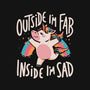 Fab And Sad-womens fitted tee-eduely