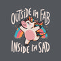 Fab And Sad-womens fitted tee-eduely