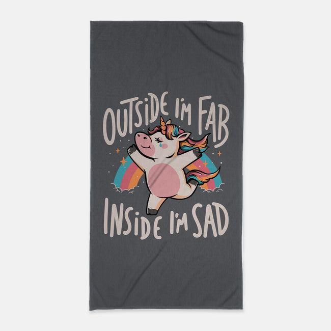 Fab And Sad-none beach towel-eduely