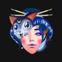 Geisha Luna Cat Mask-none glossy sticker-heydale