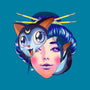 Geisha Luna Cat Mask-none polyester shower curtain-heydale