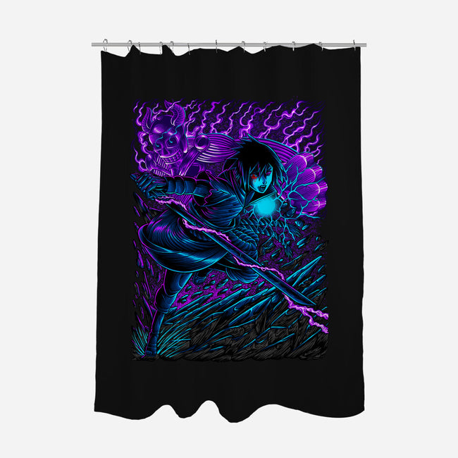 Sasuke X Susanoo-none polyester shower curtain-alanside