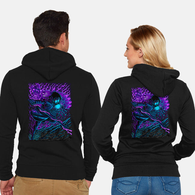Sasuke X Susanoo-unisex zip-up sweatshirt-alanside