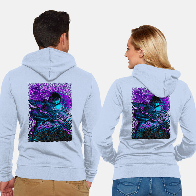 Sasuke X Susanoo-unisex zip-up sweatshirt-alanside