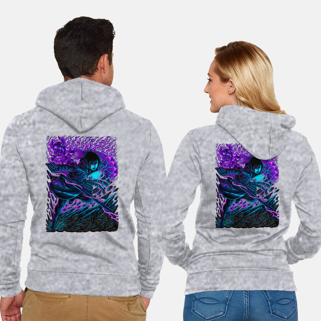 Sasuke X Susanoo-unisex zip-up sweatshirt-alanside