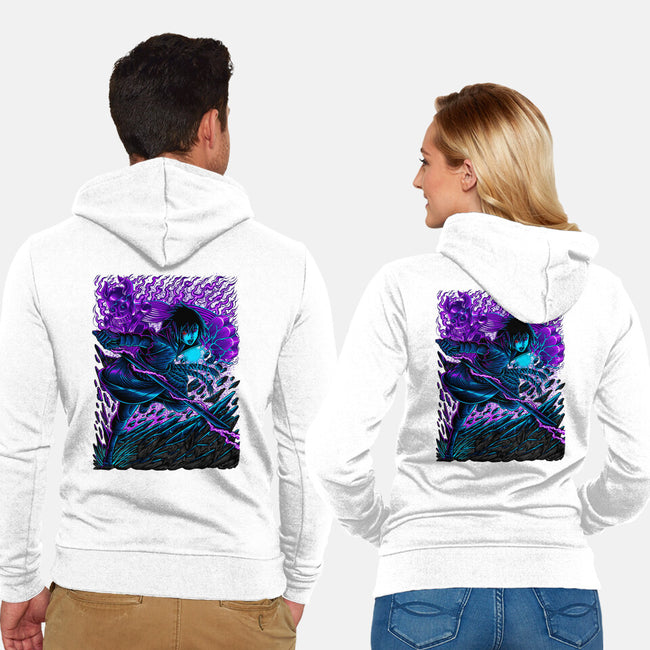 Sasuke X Susanoo-unisex zip-up sweatshirt-alanside