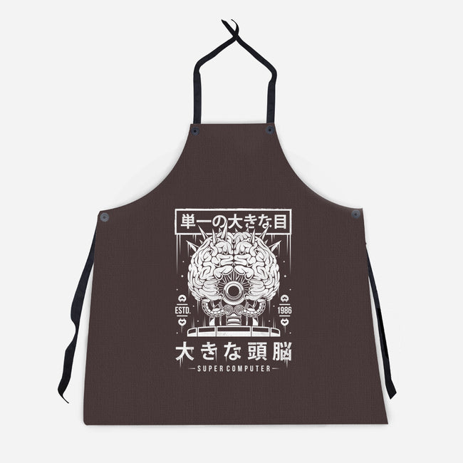 The Brain-unisex kitchen apron-Alundrart