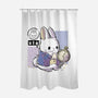 Cute Rabbit-none polyester shower curtain-xMorfina