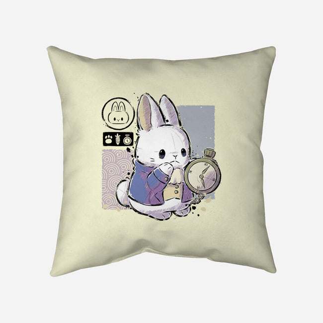 Cute Rabbit-none removable cover w insert throw pillow-xMorfina