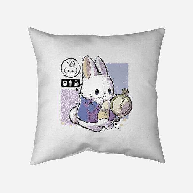 Cute Rabbit-none removable cover w insert throw pillow-xMorfina