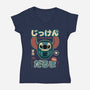Daruma Experiment-womens v-neck tee-retrodivision
