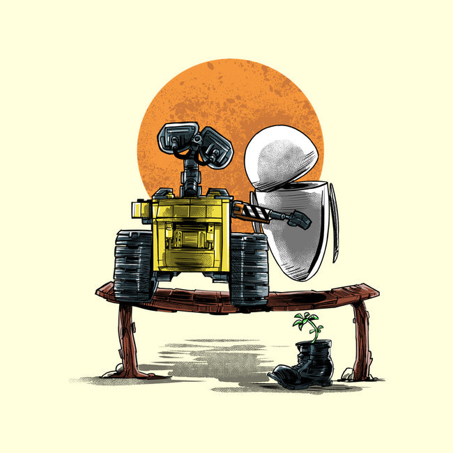 Robots Gazing At The Moon-none glossy sticker-zascanauta