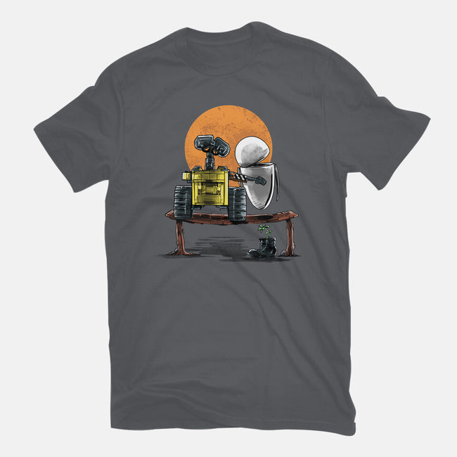 Robots Gazing At The Moon-unisex basic tee-zascanauta