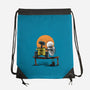 Robots Gazing At The Moon-none drawstring bag-zascanauta