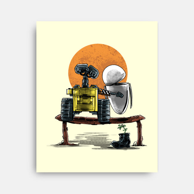 Robots Gazing At The Moon-none stretched canvas-zascanauta