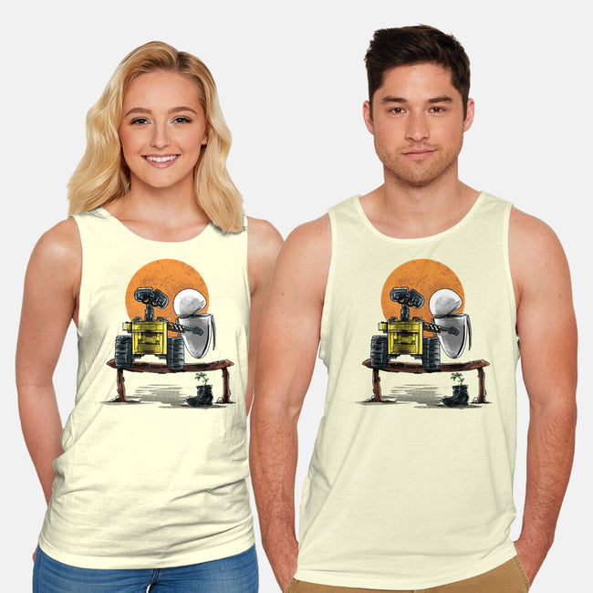 Robots Gazing At The Moon-unisex basic tank-zascanauta