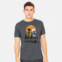 Robots Gazing At The Moon-mens heavyweight tee-zascanauta