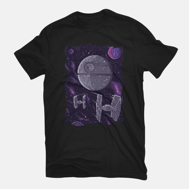 Pixel Death Star-womens basic tee-danielmorris1993