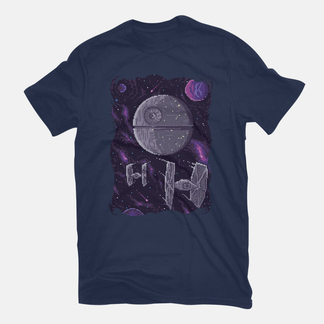 Pixel Death Star-mens heavyweight tee-danielmorris1993