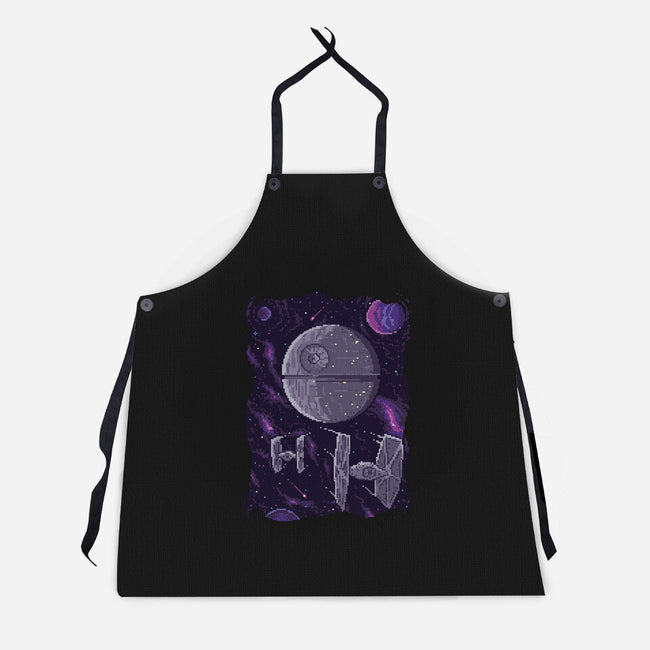 Pixel Death Star-unisex kitchen apron-danielmorris1993