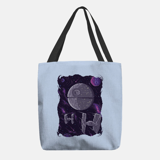 Pixel Death Star-none basic tote bag-danielmorris1993