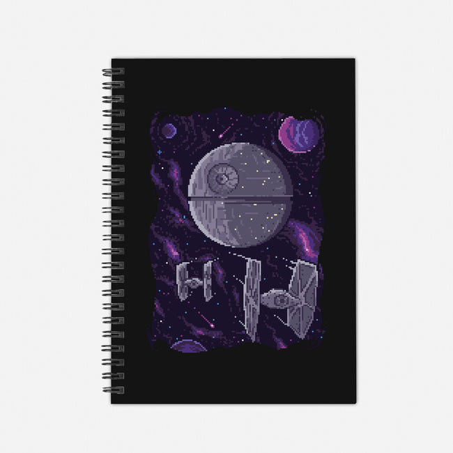 Pixel Death Star-none dot grid notebook-danielmorris1993