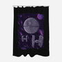 Pixel Death Star-none polyester shower curtain-danielmorris1993